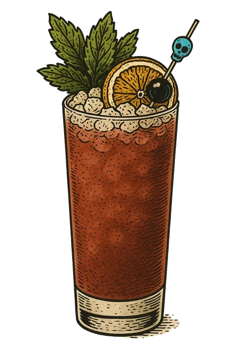 Illustration of Sloe Gin Fizz
